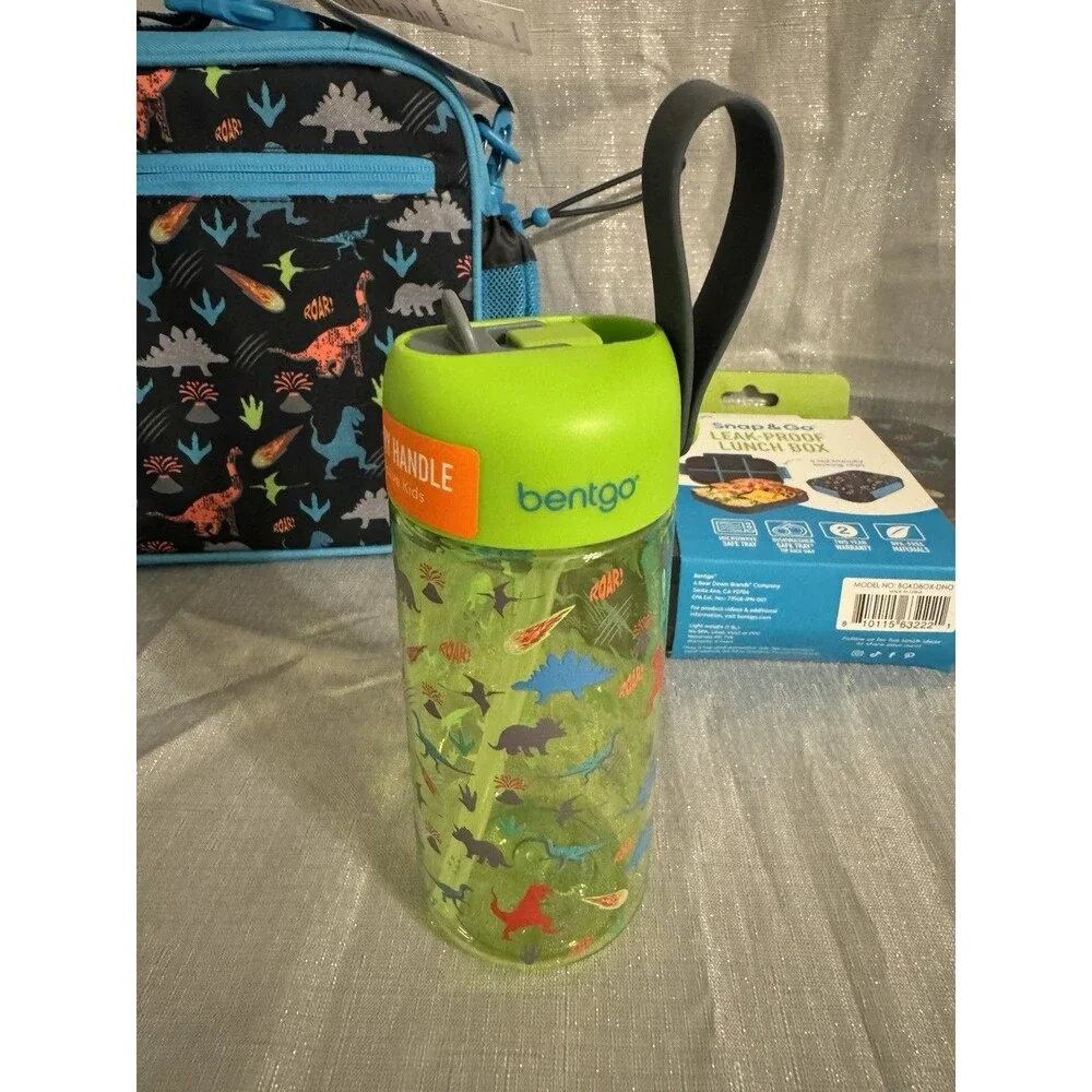 Bentgo Kids 3-Piece Lunch Set, Water Bottle, Lunch box, Insulated Lunch Bag.